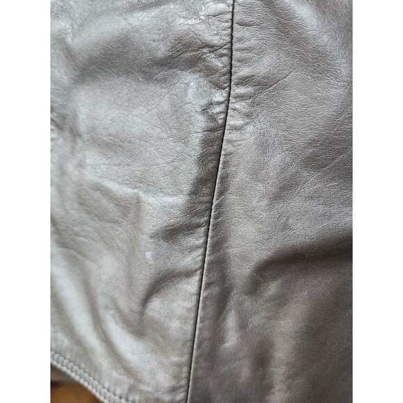 Wilsons Suede & Leather Co. Vintage Brown Leather Vest Lined Sz 44 Biker Western - Picture 6 of 9